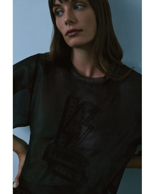 Lendrop Studios Black Acacia Organza T-Shirt