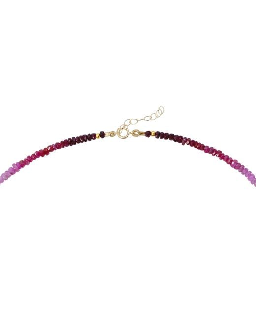Bombyx House Multicolor Birthstone July Ruby Ombre Bead Necklace