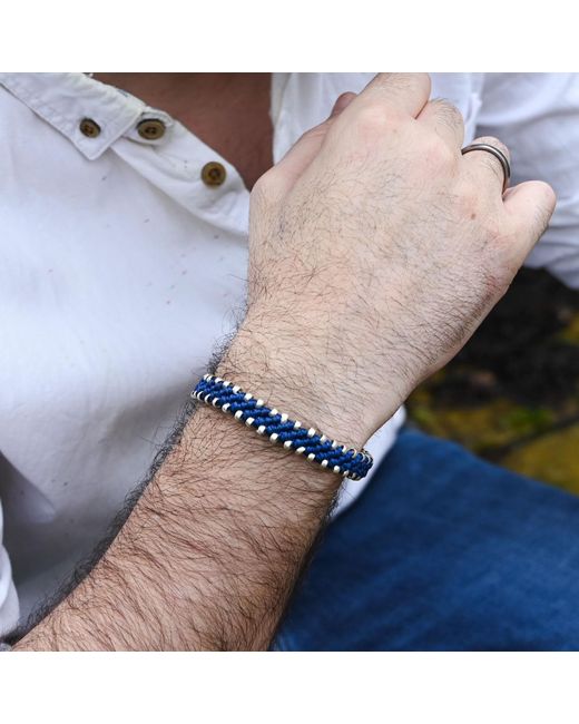 Harbour UK Bracelets Blue S Waterproof Rope Bracelet In Colour for men