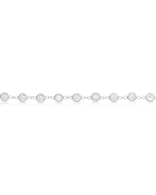 SHYMI White Round Bezel-Set Anklet