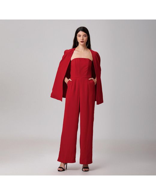Smart and Joy Red Minimalist Evening Cape