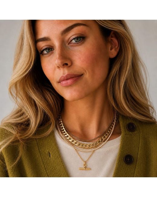 Hye Jane Jewelry Metallic Juliette T Bar Necklace