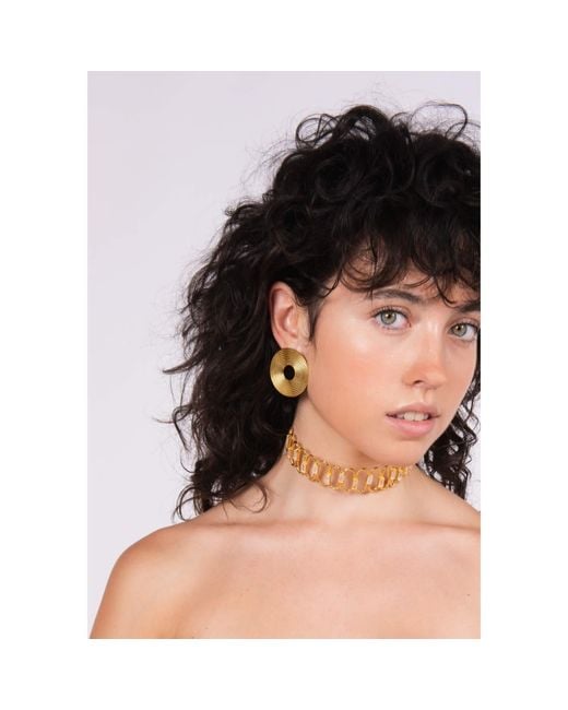 Lavani Jewels Metallic Miami Round Earrings