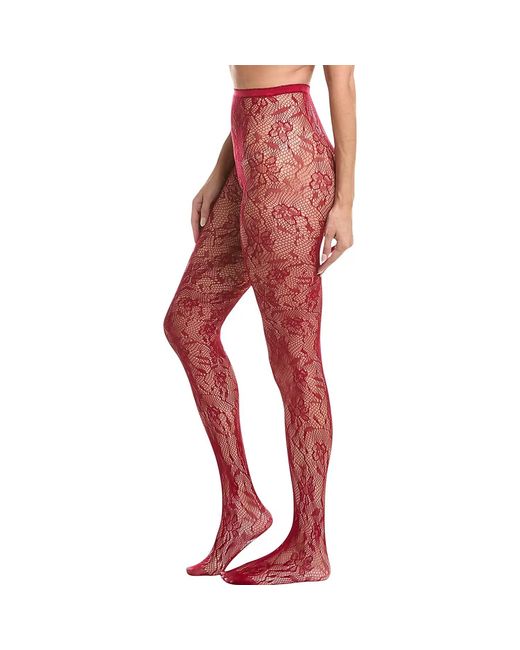 HIGH HEEL JUNGLE by KATHRYN EISMAN Red Venise Lace Fishnet Tights