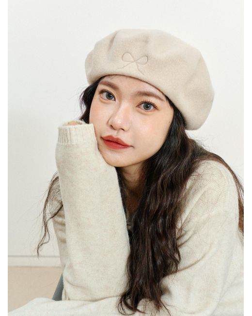Lost Pattern Natural Bon Chic Wool Beret