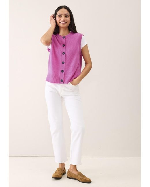 Loop Cashmere Pink Contrast Button Waistcoat