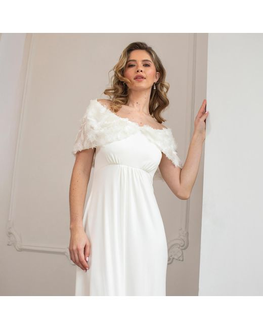 Alie Street London White Juliette Cape Wedding Gown