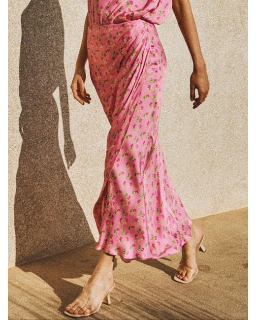 Lost Pattern Pink Beach Blossom Skirt