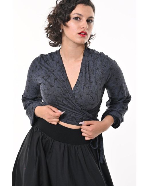 Frock Tales Blue Kenza Wrap Top