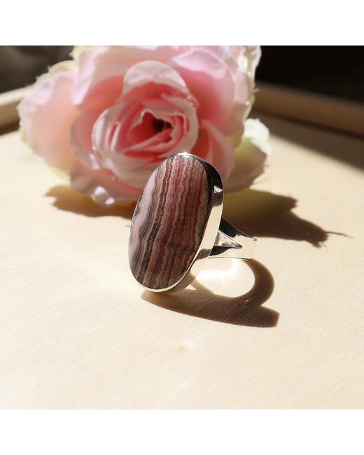 FV Jewellery White La Stèle Rhodochrosite & Oval Ring