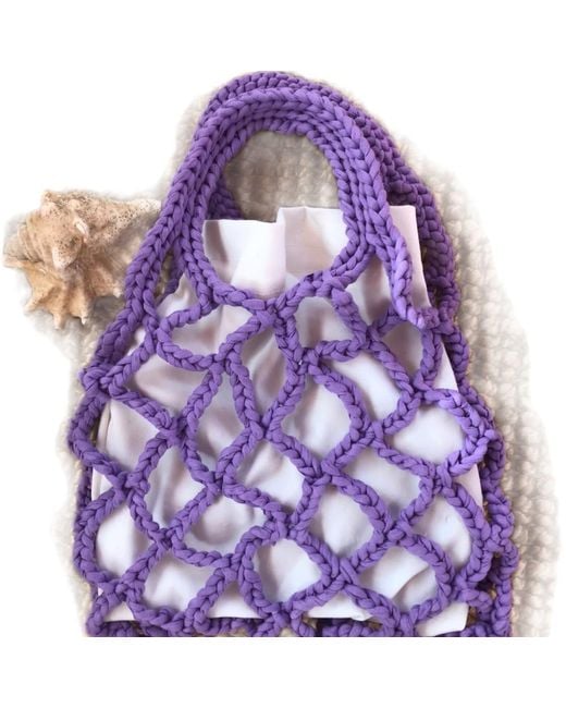 Springmoonatelier Blue Young Style Hand Woven Bag