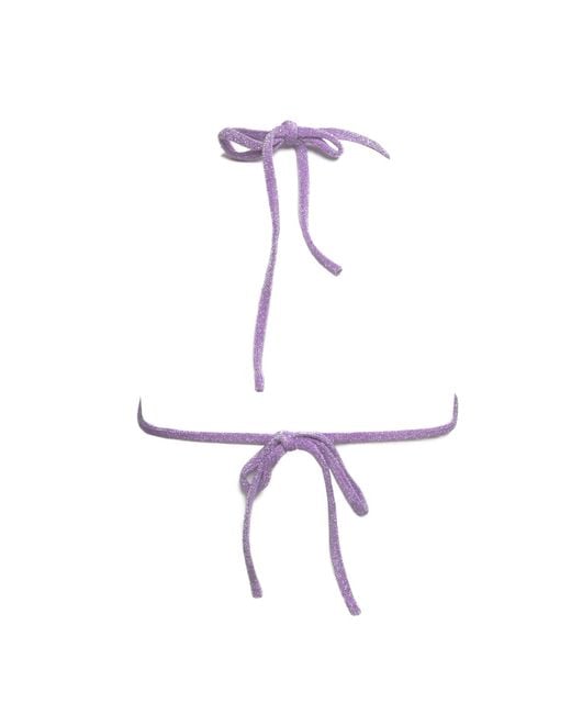 Patti Jane Swim Purple Farrah's Sparkle Triangle Disco Bikini Top