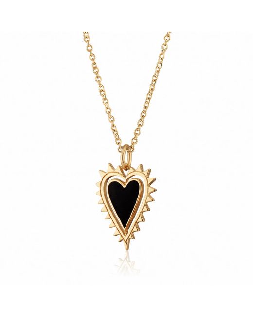 Scream Pretty Metallic Heart Charm Necklace