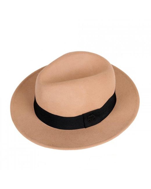 DAVID WEJ Black Wool Fedora Hat –– for men