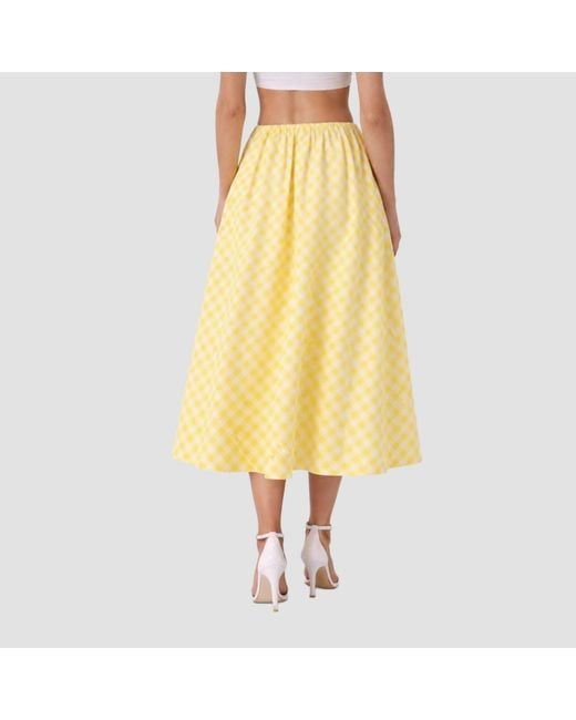 Smart and Joy Pink Cotton Midi Skirt With Pockets