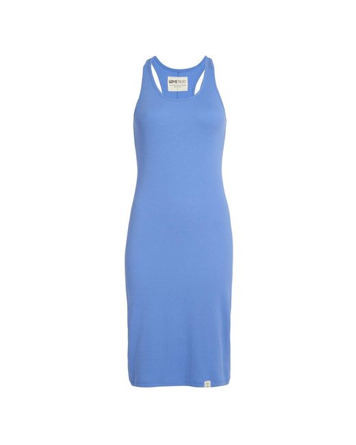 LOVETRUST Blue Pima Rib Knit L&L Racerback Dress