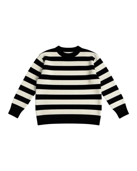 London Atelier Byproduct Black Wide Striped Knitted Jumper