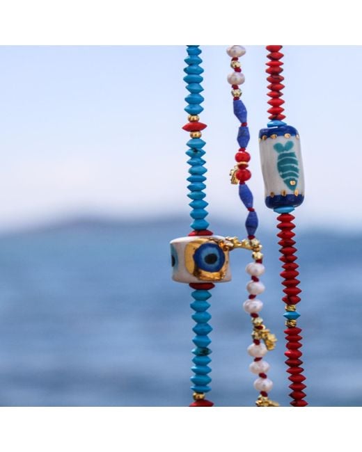 1610Istanbul Blue Paros Necklace