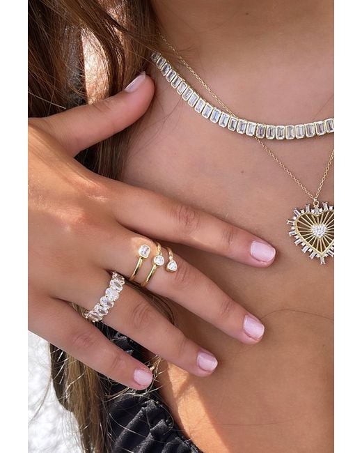 SHYMI Metallic Multi Shape Spiral Ring