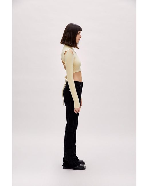 Pcfg Natural Neutrals Long Sleeve Crop Top