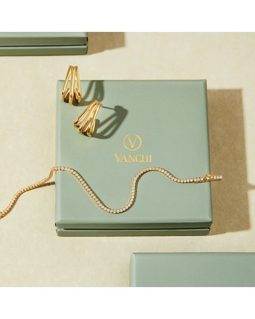 Vanhi Metallic Alba Tennis Necklace