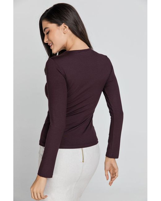 Conquista Purple Jersey Top By Fashion