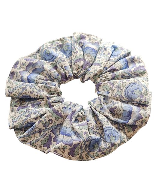 Lime Tree Design Blue Hair Scrunchie Lodden