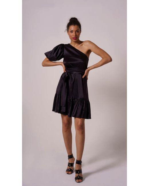 Monica Nera Black Telma Silk Dress