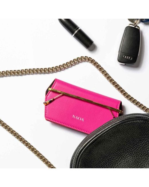 Naoa Pink Slim Glasses Case Fuchsia