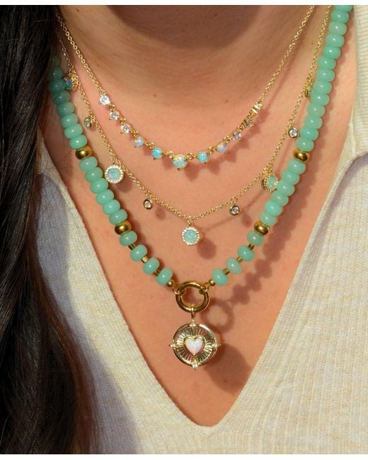 KAMARIA Metallic Drops Of Jupiter Opal Necklace