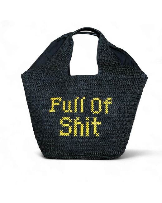 Lilly Loves Black Full Of Shit Oversized Beach Bag