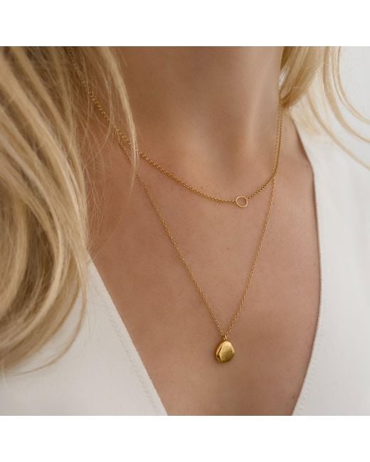 Tory Long Metallic The Circle Necklace