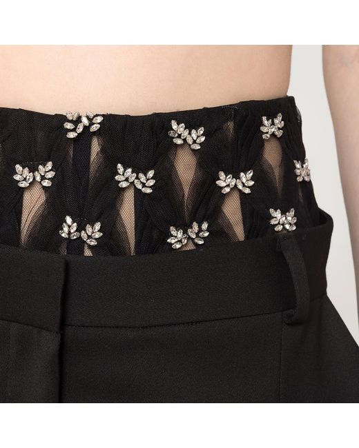 Nissa Black Handmade-Embellishments Tulle Waist Belt