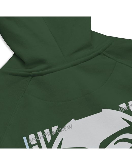 Anchor and Crew Green Bottle Two Elysian Editions Organic Cotton Hoodie