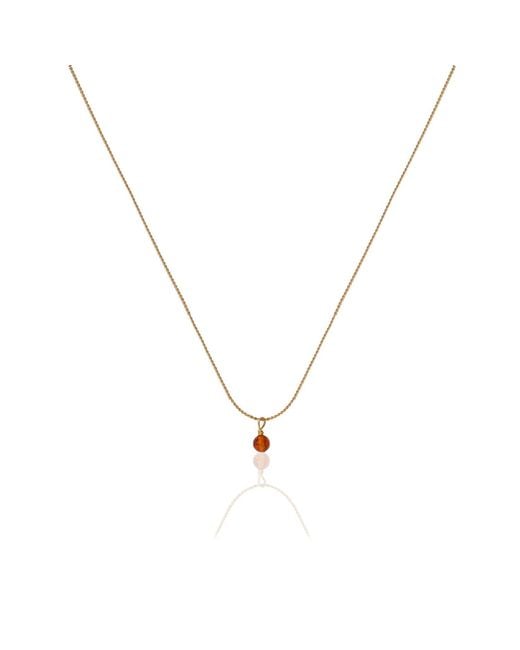 A Weathered Penny Metallic Amber Necklace