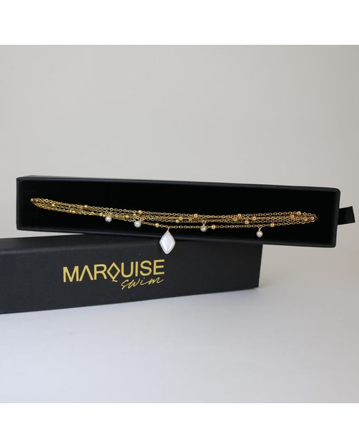 Marquise Swim Metallic Necklace
