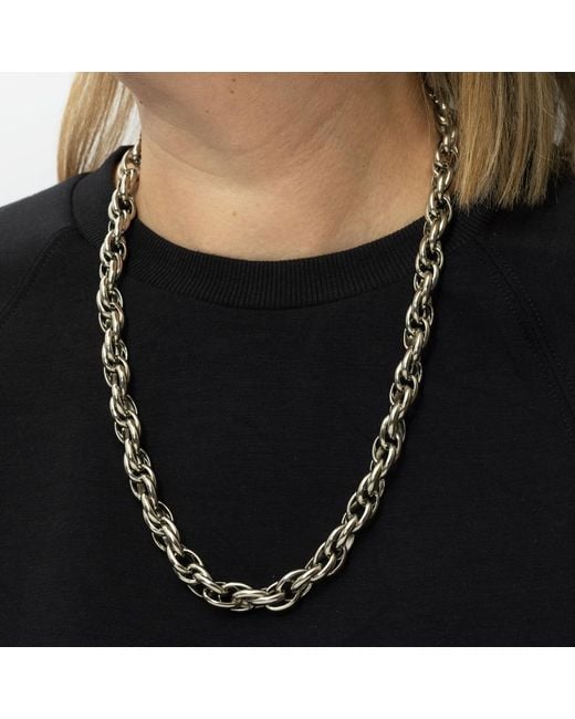 Caramel Vintage Jewellery Metallic Loop De Loop Chain Necklace