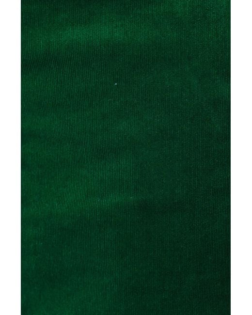 Louche Green Balthazar Babycord Midi Pencil Skirt