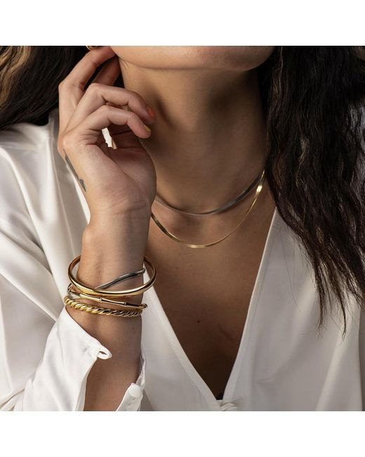 Divine Aria Metallic Twisted Indian Bangle Tarnish Free