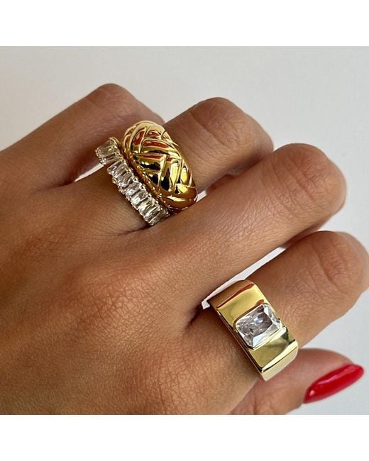 Argento Vivo White The Woven Ring