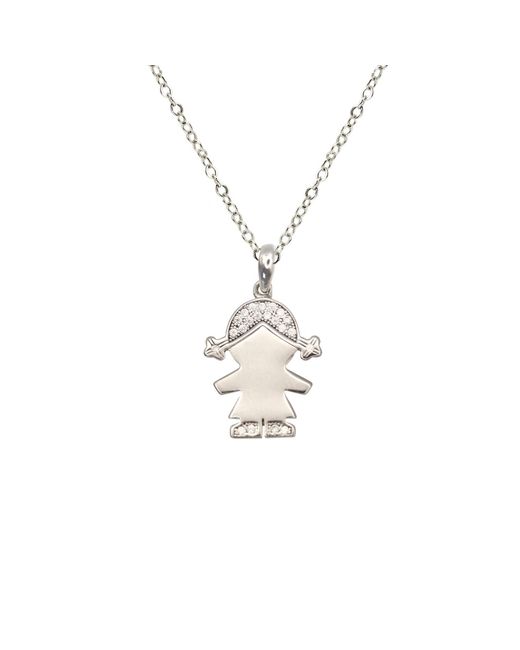 VicStoneNYC Fine Jewelry Metallic Lovely Girl Pendant Necklace