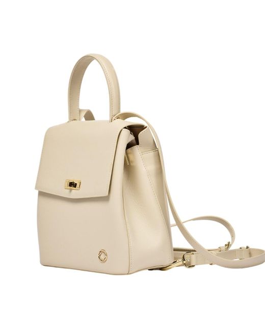 Kerikit England Natural Neutrals Florence Small Cream Leather Backpack
