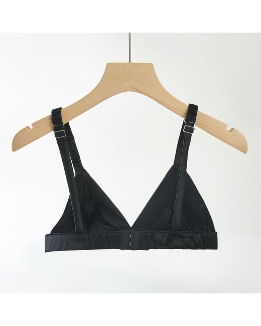 Soft Strokes Silk Black Classic Pure Silk Bralette