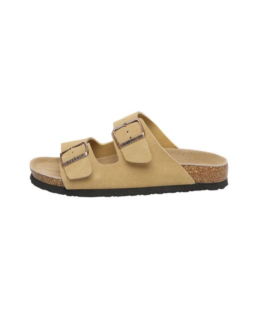 EverAu Australia Yellow Mallard Leather Twin Buckle Sandals