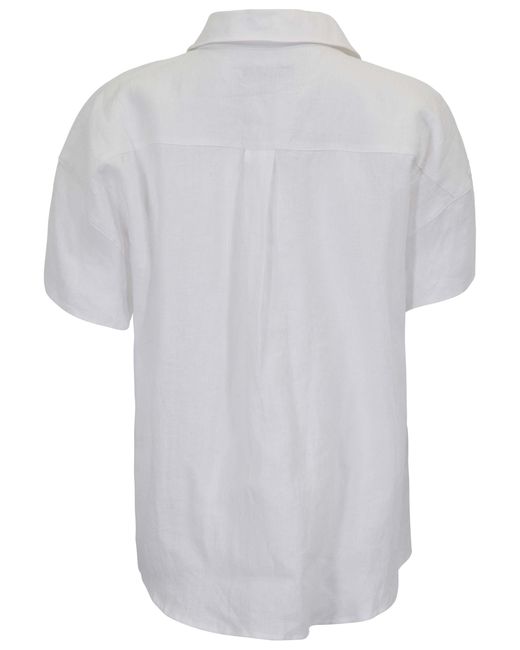 Lords of Harlech White Lara Linen Shirt