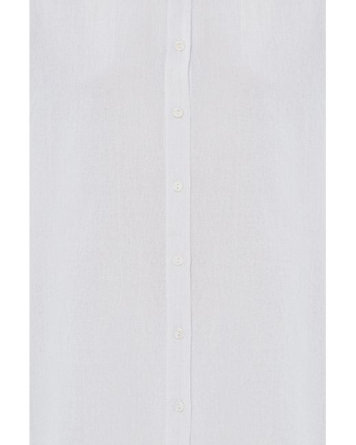 Unexpectedone White Shades Of Shirt Matching Soul Mate Side Slit Slim Trousers Set