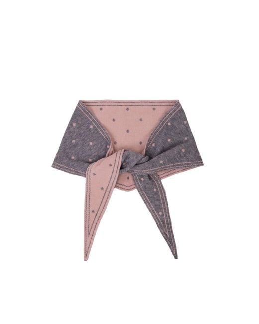 Saachi Purple Polka Dot Triangle Scarf