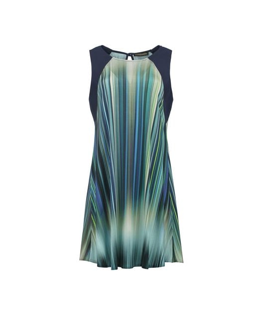 Conquista Green Striped Dress