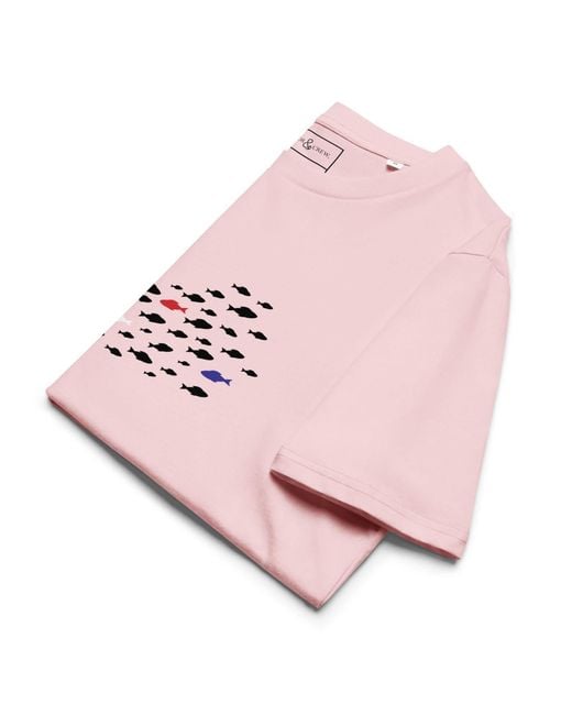 Anchor and Crew Pink Cotton Fish Where's William Going Organic? Cotton T-Shirt