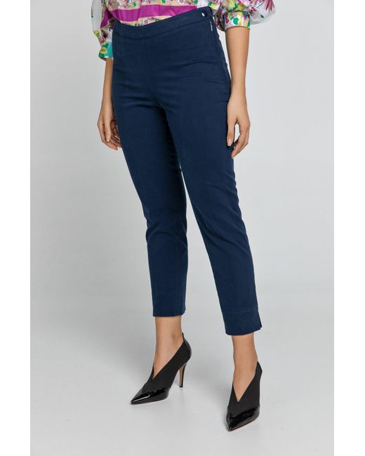 Conquista Blue Slim Fit Pants Fashion